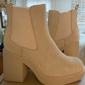 MIA Cream Ankle Booties